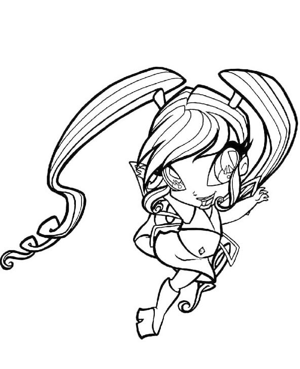 coloriage winx mini